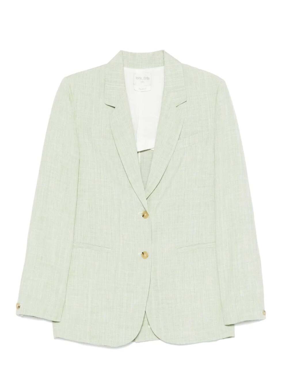 Forte_forte Slub-Texture Blazer - Green - 38% Off